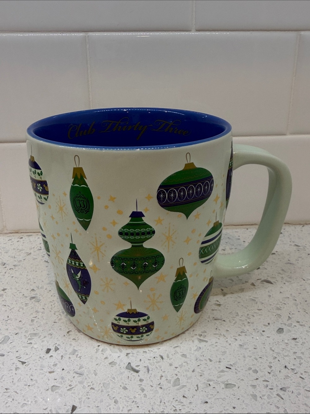 Disney Club Thirty-Three Green Ornament Holiday Mug